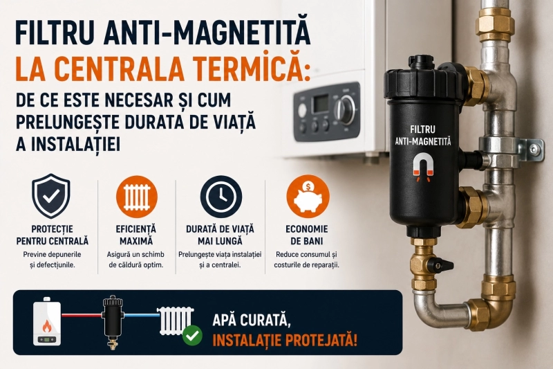 Filtru anti-magnetita la centrala termică: de ce este necesar și cum prelungește durata de viață a instalației