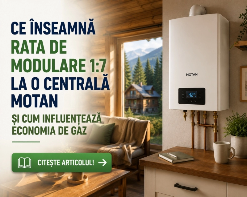 Rata de modulare 1:7 la centrala Motan Condens KPLUS: ce inseamna